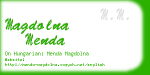 magdolna menda business card